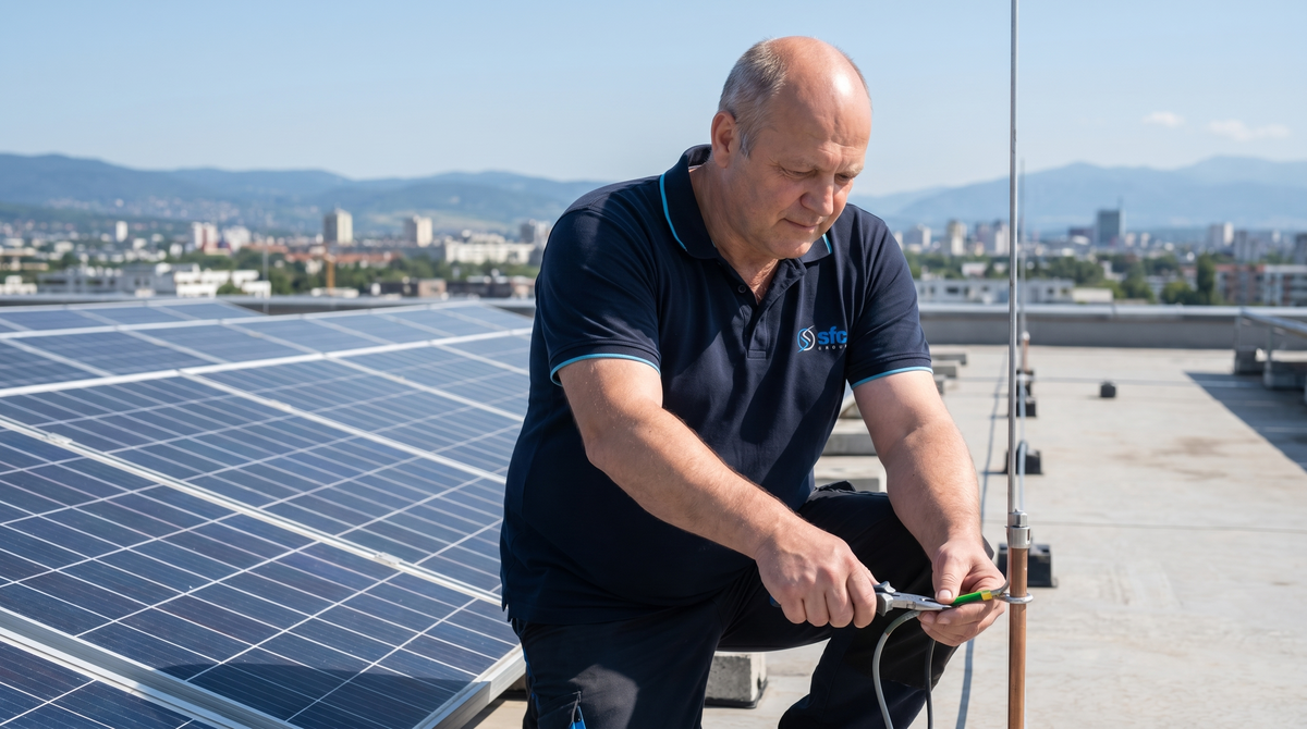 Photovoltaikanlage auf Gewerbegebäude