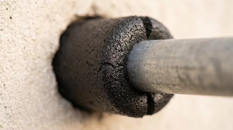 Detail der Brandmanschette