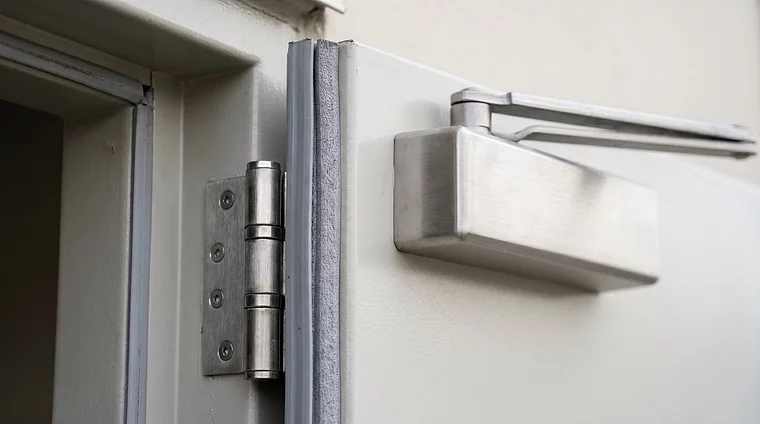 Detail der Brandschutztür-Mechanik