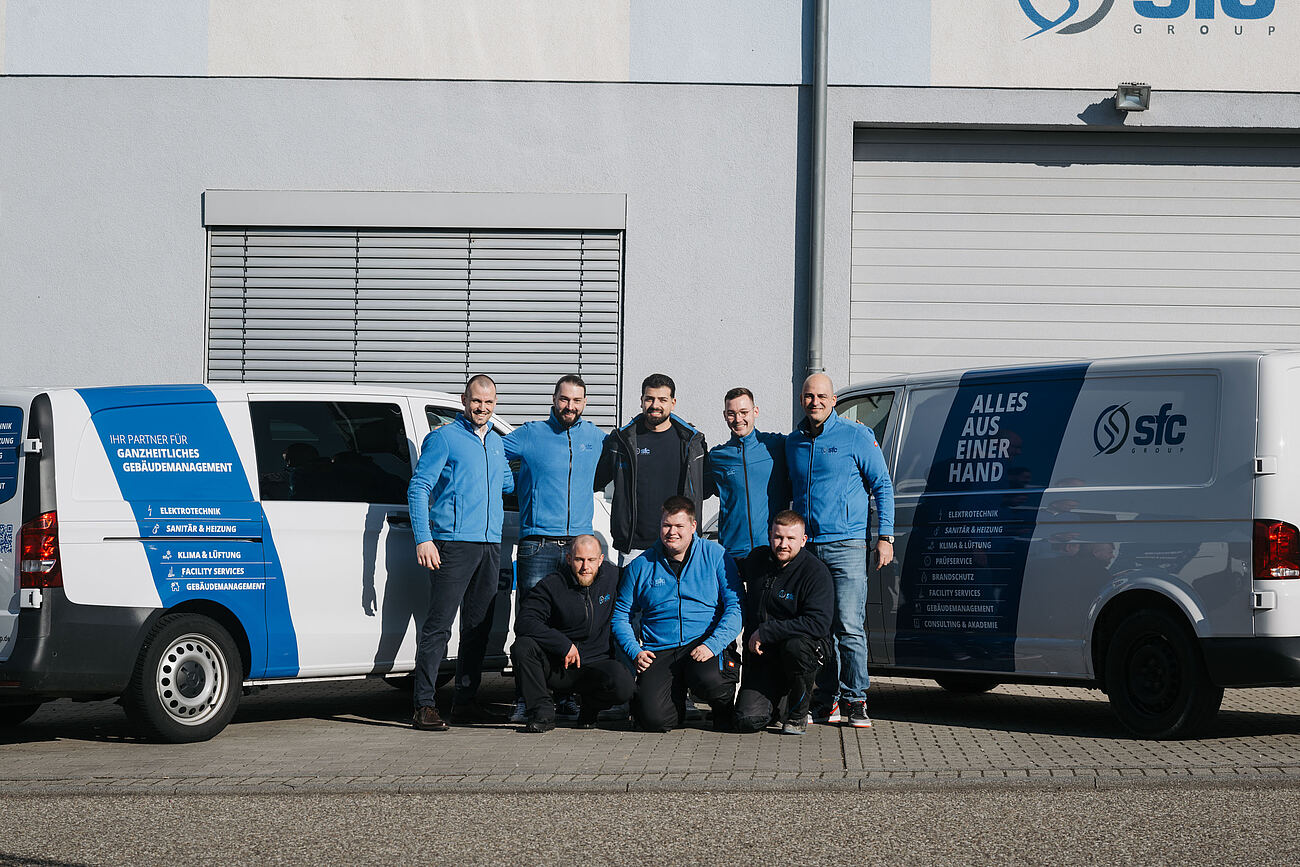 Eigenes Bauteam auf der Baustelle
